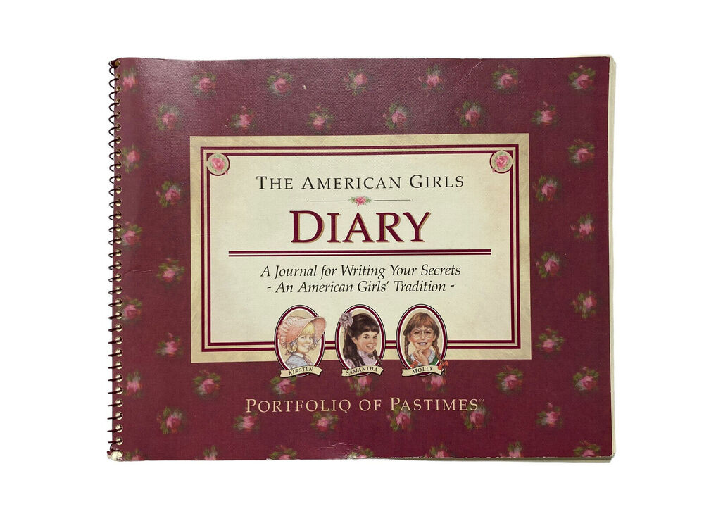 AMERICAN GIRL First Edition Diary Portfolio of Pastimes 1990 Vintage Journal